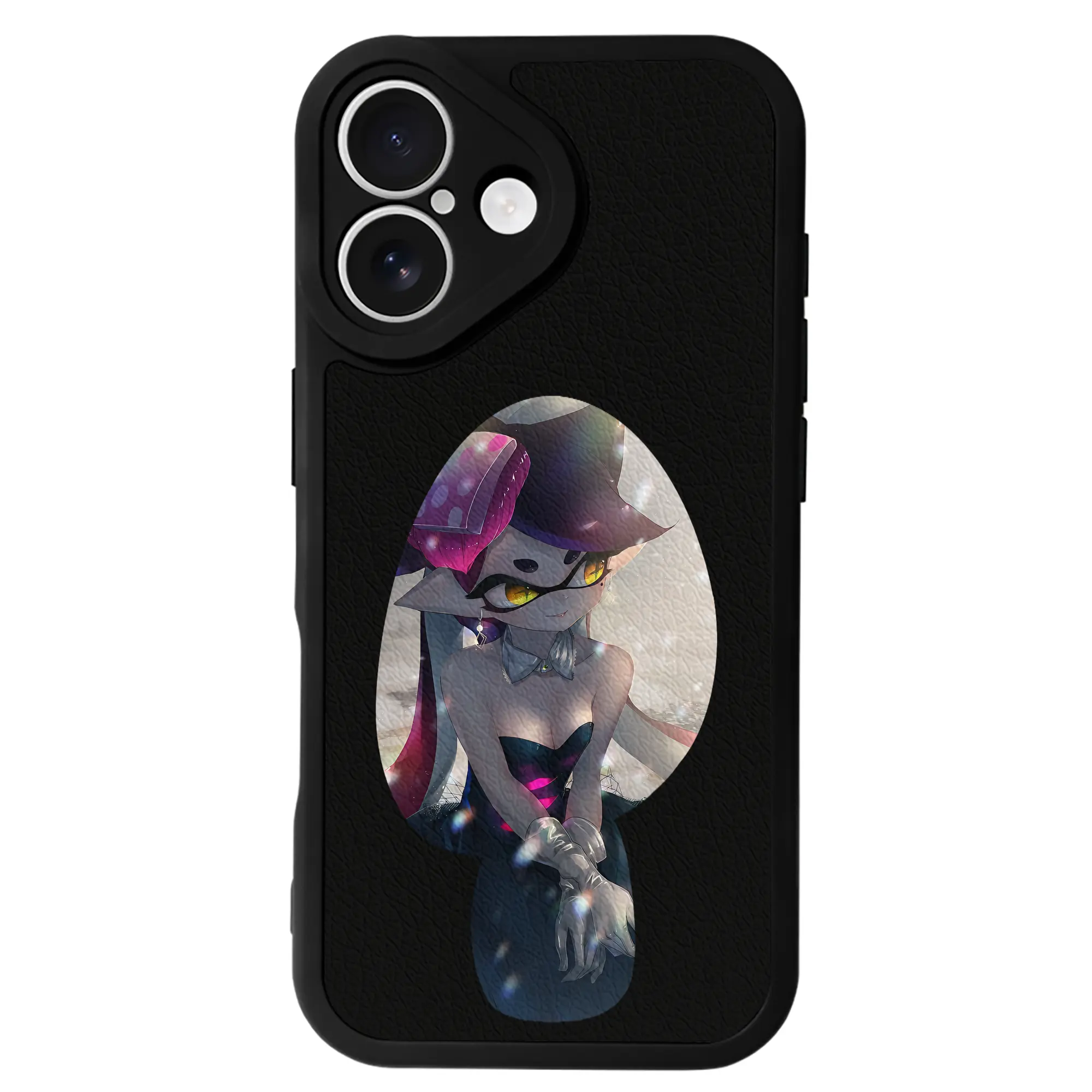 スプラトゥーン グッズ,シオカラーズ アオリ - IPhone 16シリーズ対応 ・ シリコンスマホケース ・ レザー調 ・ 高精度フィット ・ 耐衝撃 ・ ワイヤレス充電対応 ・ 精密カット